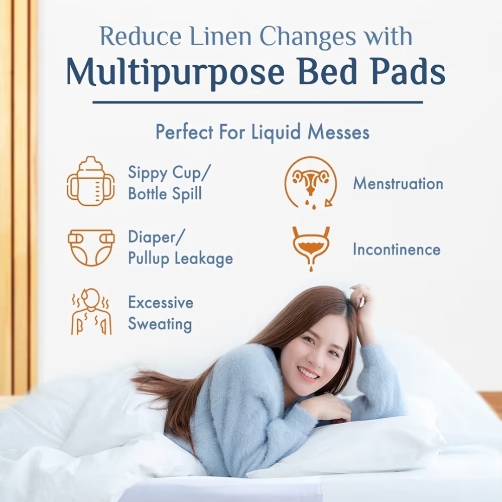Washable Incontinence Bed Pad 36x54– Soft, Absorbent & Waterproof Mattress Prot - Picture 4 of 7